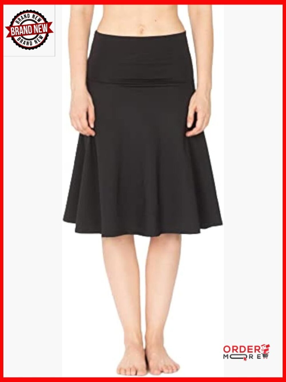 UPF 50+ Modest Swim Skirt with Adjustable Length, Quick Dry